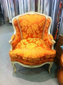 Bergère Louis XV soie LELIEVRE