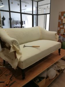 Pose toile blanche dossier