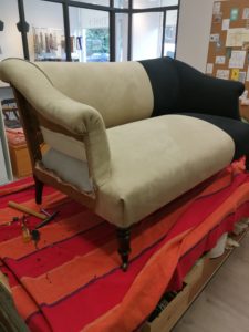 Fixation tissu dossier