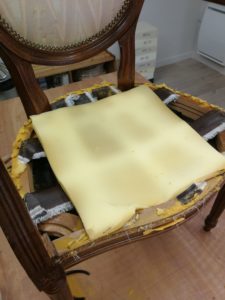 Dégarnissage: état mousse 2 AVANT