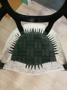 Fauteuil Louis XVI collage profilés