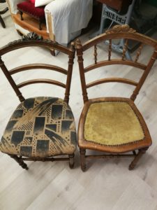 chaises avant dégarnissage