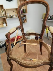collage structure Fauteuil Louis Philippe