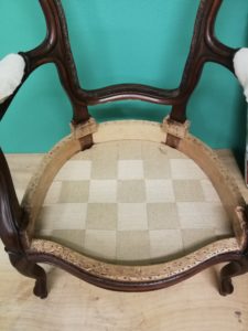 Sanglage Fauteuil Louis Philippe dessus