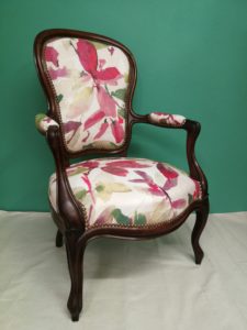 Réfection fauteuils Louis philippe 1/4