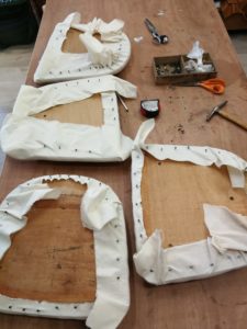 Galettes chaises appoint toile blanche