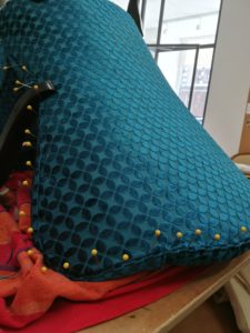 fauteuil art déco couture dossier extérieur